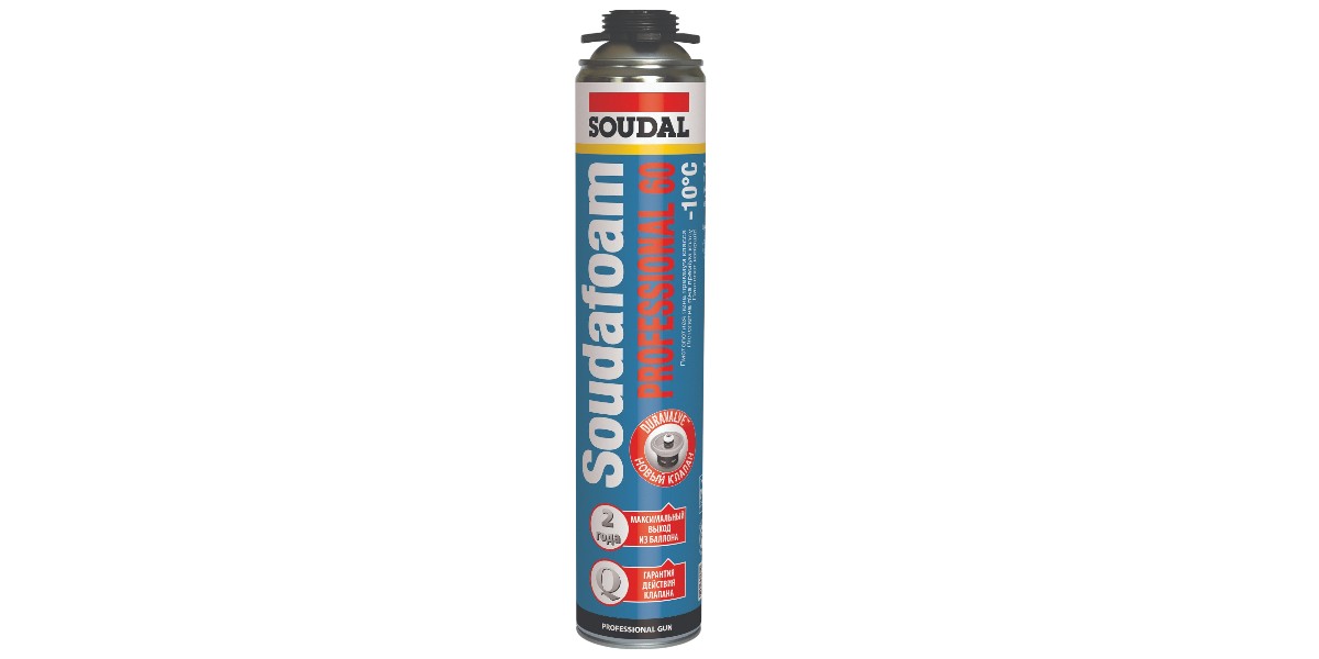 Піна монтажна для пістолету SOUDAFOAM PROFESSIONAL SOUDAL