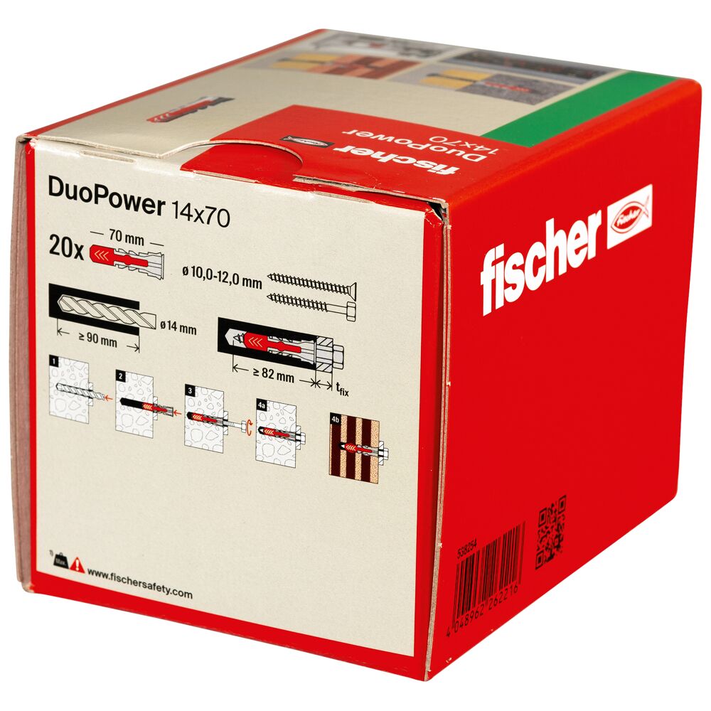Дюбель 14х70 універсальний DUOPOWER нейлон Fischer