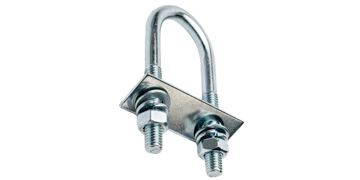 Хомути U-подібні з пластиною та гайками з шайбами