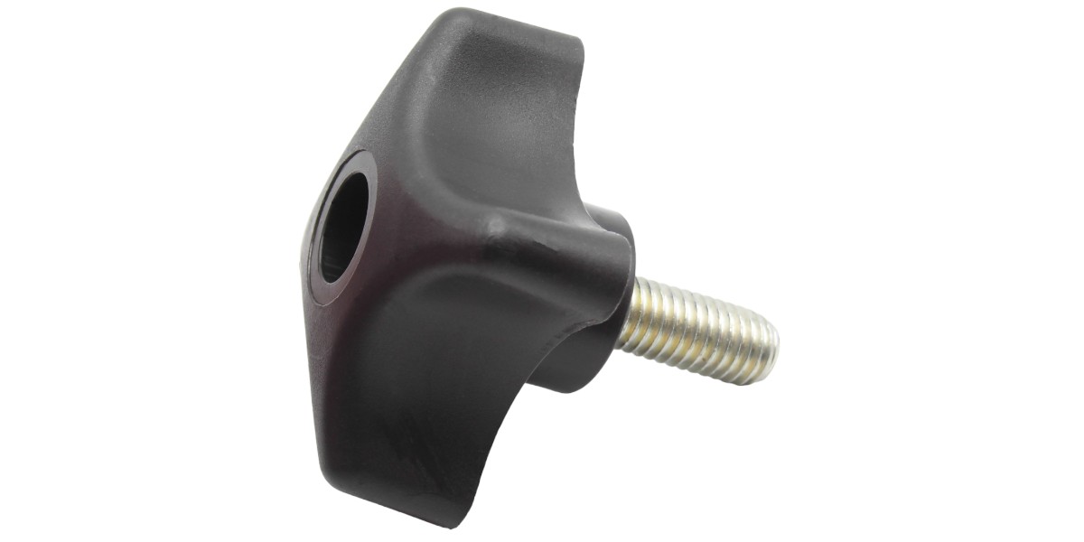 Ручка затискна М10х20, D50мм з болтом чорна Steelfix